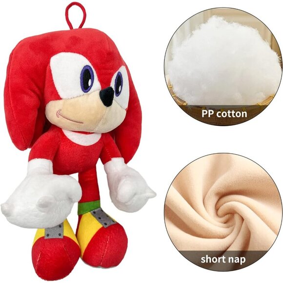 🆕  Knuckles Tail Hedgehog Figures Cotton Soft Stuffed Animals Game Doll Toys - Picture 7 of 8